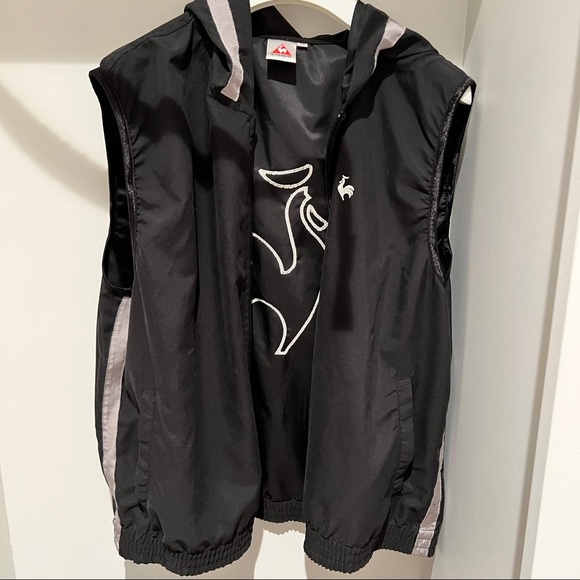 Le Coq Sportif zip up vest with hood - size M - Picture 1 of 3